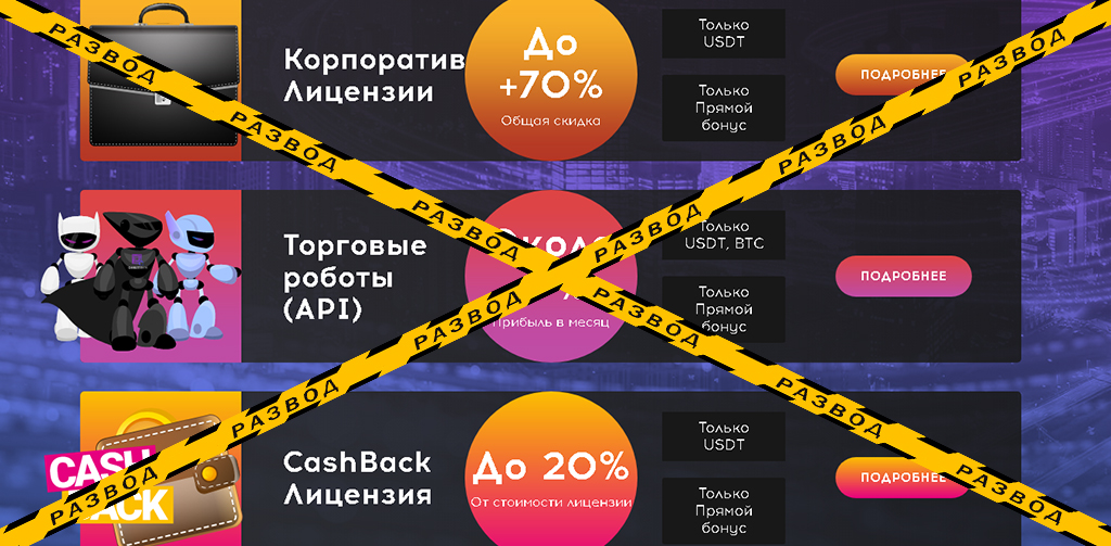 Тарифы финансовой пирамиды Quvittech