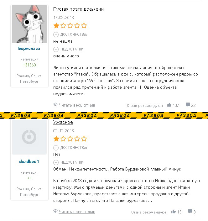 Отзывы Итака