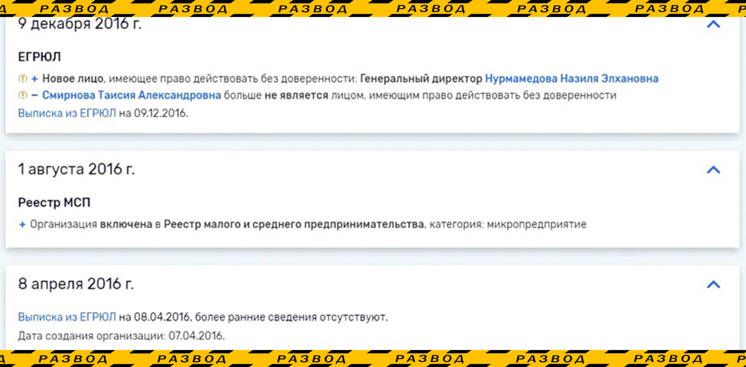 Офицальная информация о регистрации Юникорн