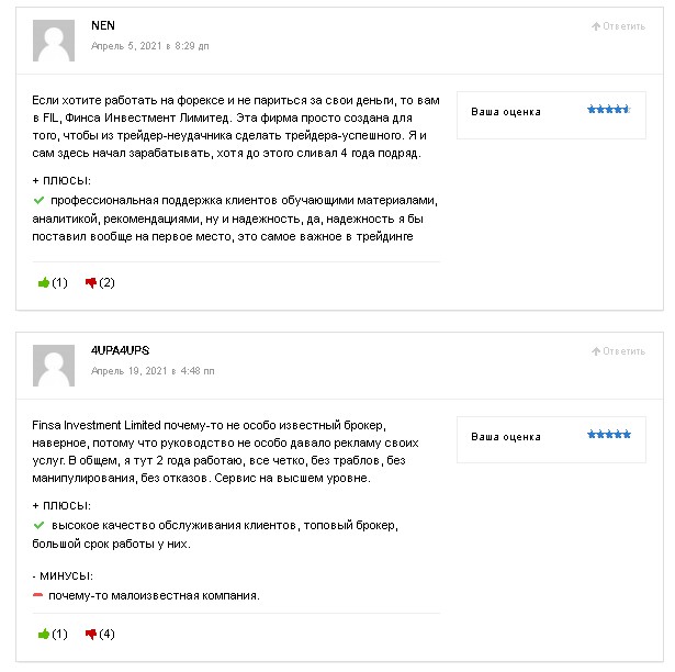 отзывы о Finsa Investment