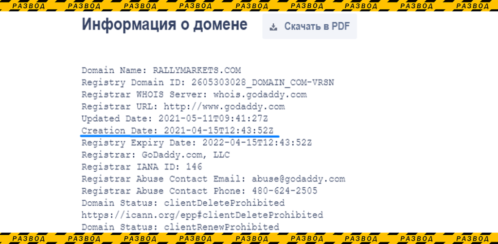 RallyMarkets сайт мошенников