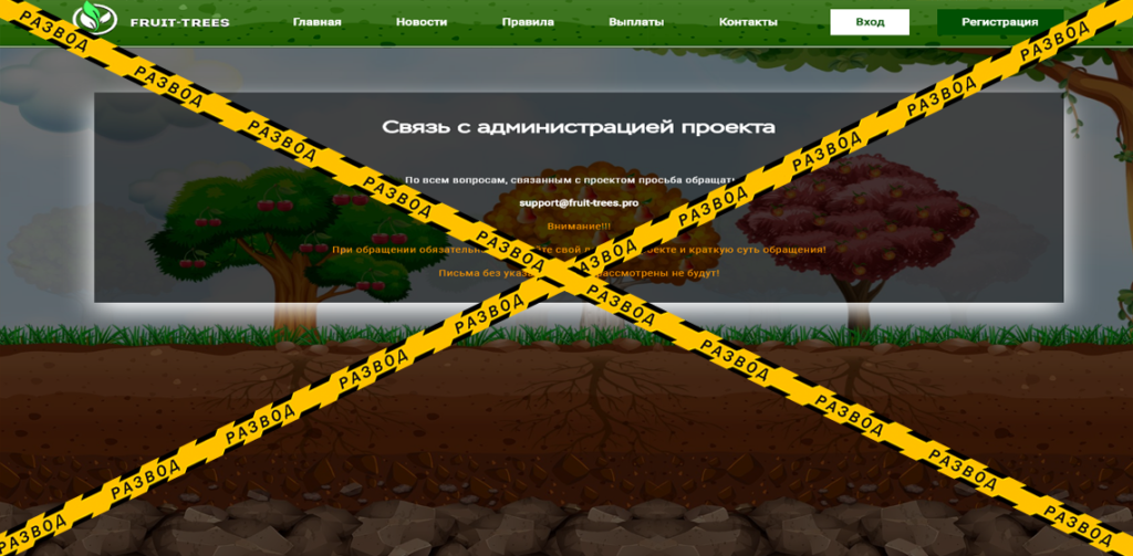контакты fruit TREES развод